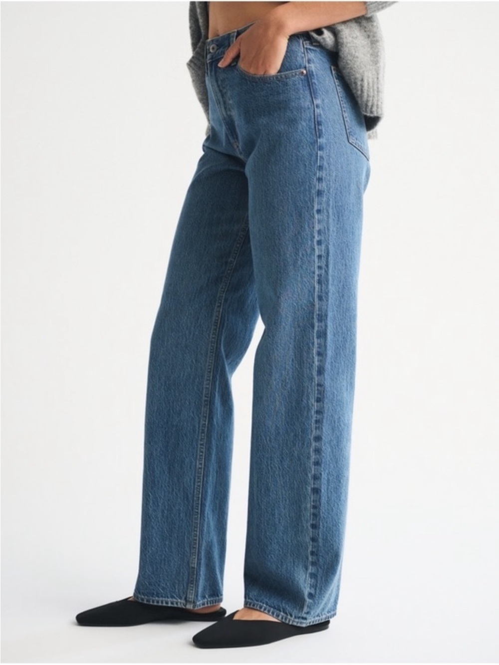 Abercrombie High Rise Loose Jeans, 28 S